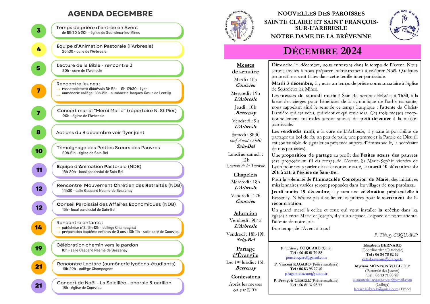 Feuille Inter Paroissiale – décembre 2024